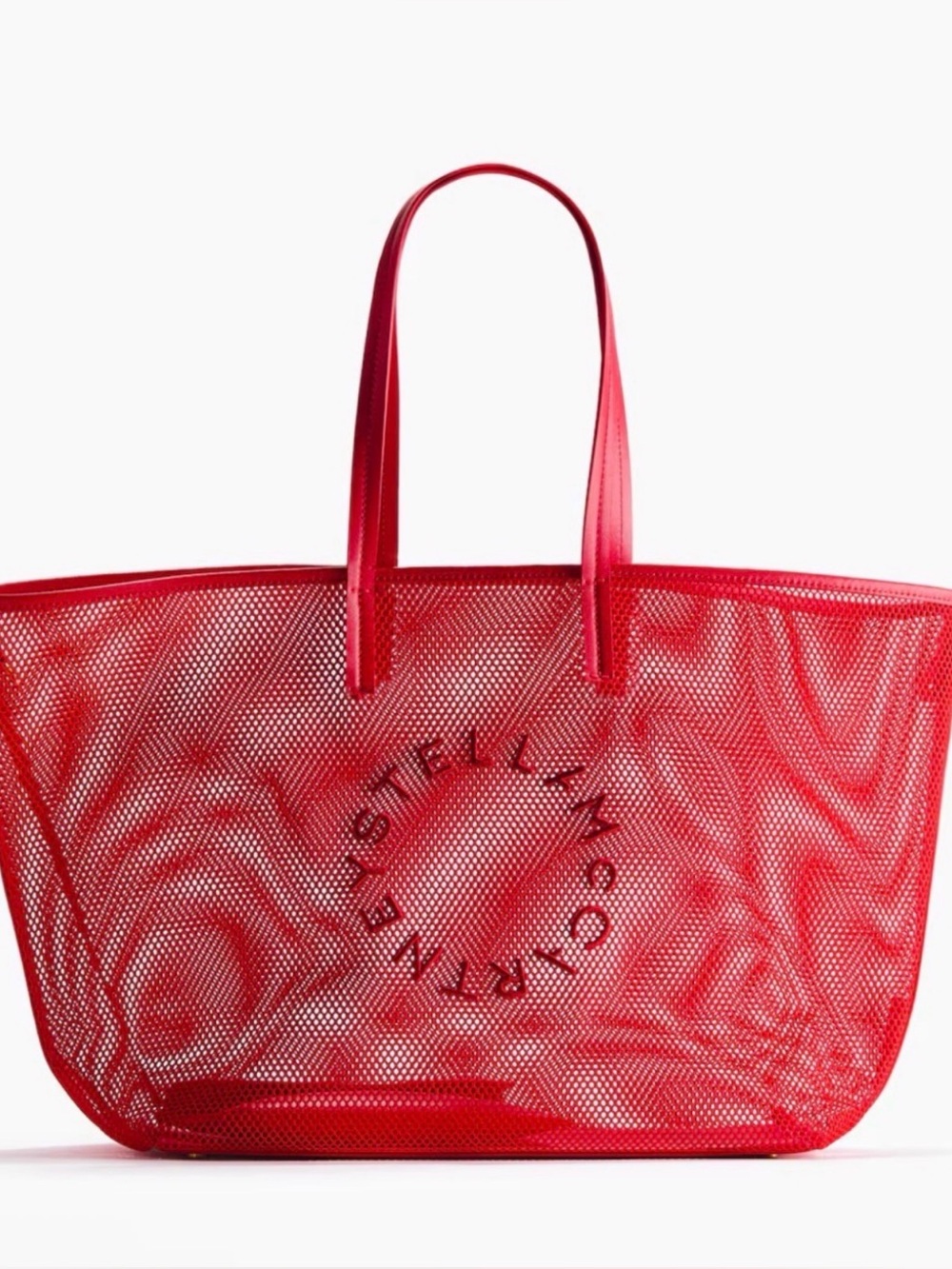 Limited editon !!Stella McCartney x Hm collab Red Mesh Tote Bag sold out